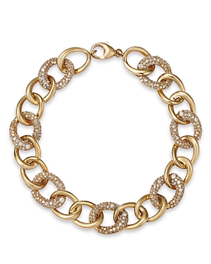 Bloomingdale's Diamond Pave Link Chain Bracelet In 14k Yellow Gold, 2.0 Ct. T.w.