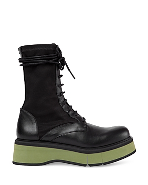 Paloma Barceló Paloma Barcelo Women's Jade Lace Up Zip Boots In Black/grass