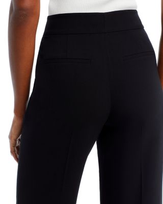 Dylan High Waist Wide Leg Pants in Black Crepe