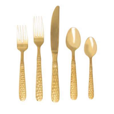 Martellato Gold Five-Piece Place Setting – Set of 4