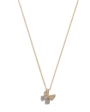 Bloomingdale's Diamond Butterfly Pendant Necklace in 14K White & Yellow Gold, 0.33 ct. t.w. Bloomingdale's Diamond Butterfly Pendant Necklace in 14K White & Yellow Gold, 0.33 ct. t.w.