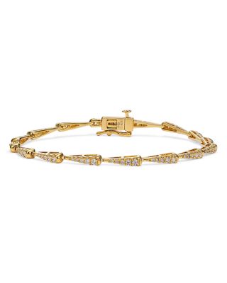 Bloomingdale's Fine Collection - Diamond Graduated Link Bracelet in 14K Yellow Gold, 1.0 tcw