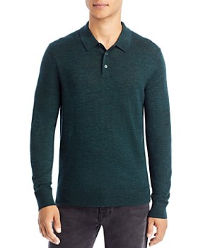 Michael Kors - Merino Wool Regular Fit Long Sleeve Polo Shirt 