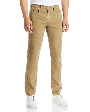 Frame Men's L'homme Corduroy Slim-fit Pants In Khaki Gree