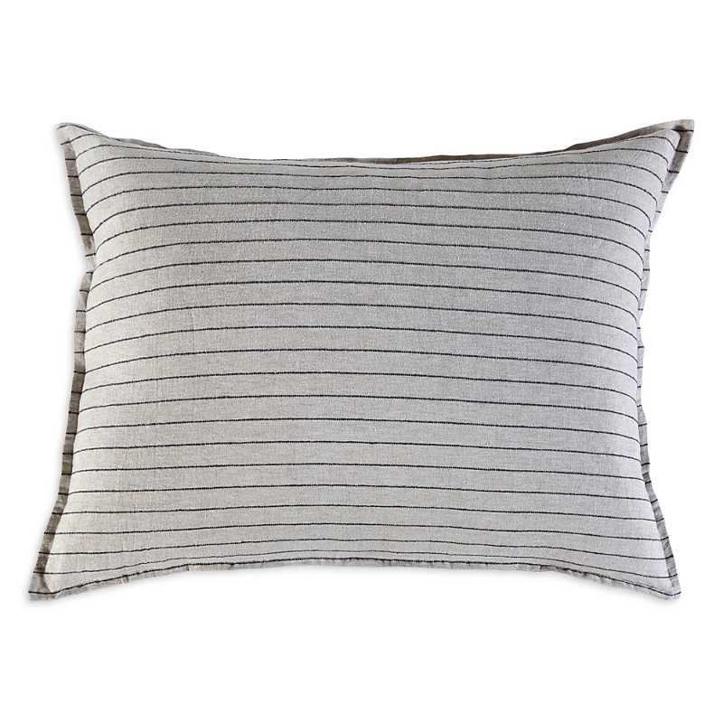 Pom Pom At Home Blake Linen Sham In Flax/midnight