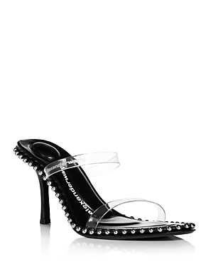 Alexander Wang Women's Nova Ball Embellished Slide Sandals In Black