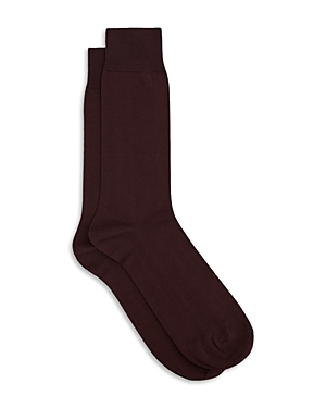 Reiss Mari Mercerized Socks In Bordeaux