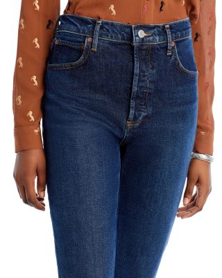 AGOLDE Riley High Rise Straight Jeans in Divided Bloomingdale's