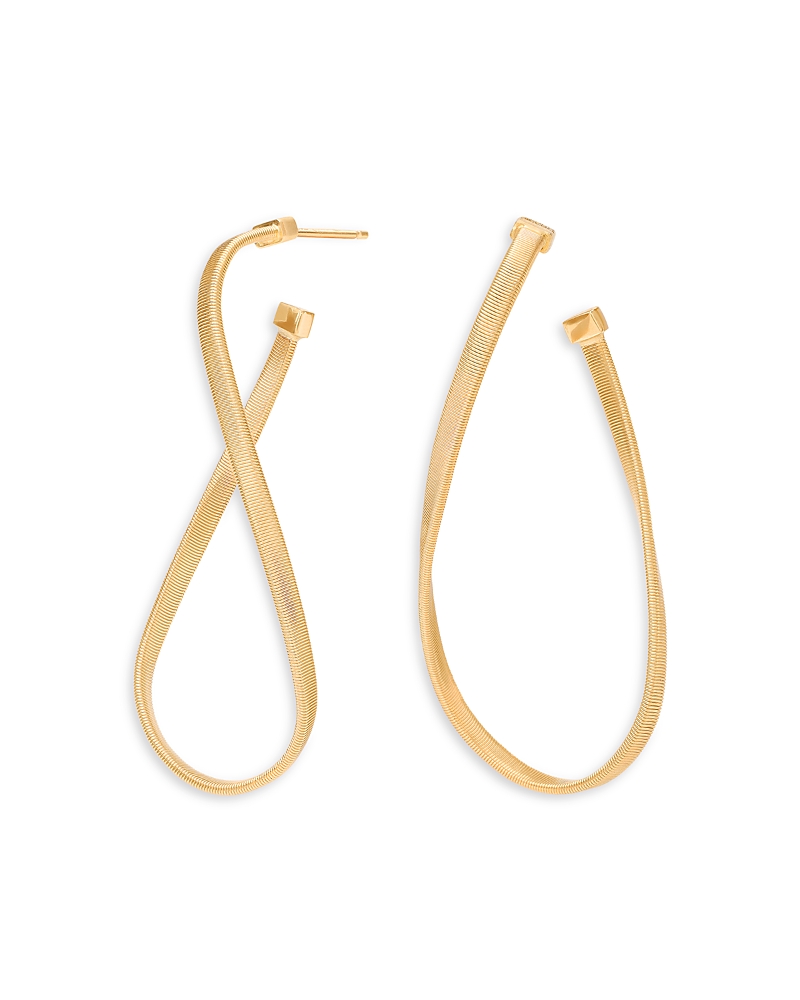 Marco Bicego Marrakech Twist Hoop Earrings In 18k Yellow Gold