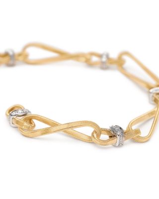 18K Yellow Gold Marrakech Onde Diamond Link Bracelet