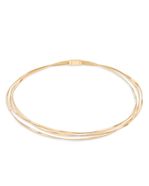 MARCO BICEGO 18K YELLOW GOLD MARRAKECH THREE STRAND NECKLACE, 16.5