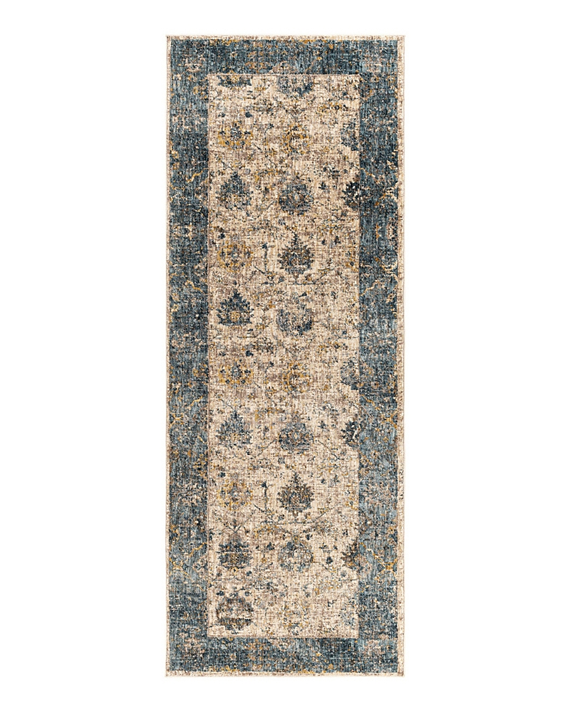 Surya Mirabel Mbe-2313 Runner Area Rug, 2'7 X 7'3 In Blue/tan