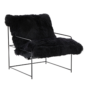 Shop Tov Furniture Kimi Black Genuine Sheepskin Chair