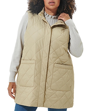 Shop Barbour Plus Cosmia Quilted Liner In Fawn