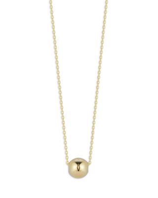 Alberto Amati - 14K Yellow Gold Medium Polished Ball Pendant Necklace, 16"