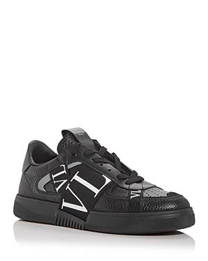 Shop Valentino Men's Low Top Sneakers In Black