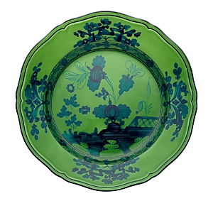 Ginori 1735 Oriente Italiano Flat Dinner Plate In Green