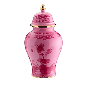 Ginori 1735 Potiche Vase With Cover In Pink