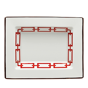 Ginori 1735 Oggetti Rectangular Vide Poche Platter In Red