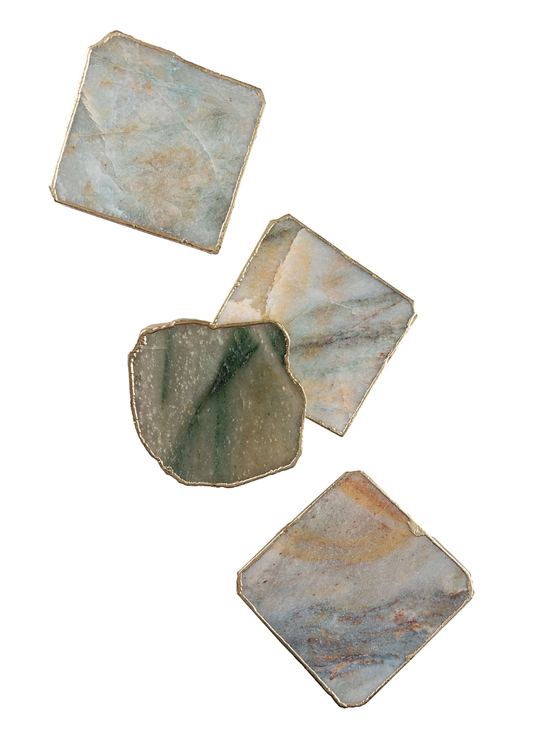 Gauri Kohli Dazzle Aventurine Coasters, Set of 4