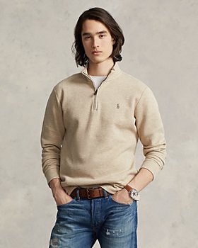 Polo Ralph Lauren icon logo color block hybrid half zip sweatshirt