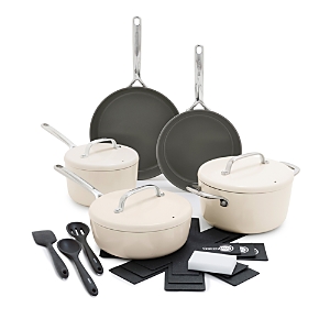 Greenpan Gp5 Hard Anodized Healthy Ceramic Nonstick 15-piece Set In Cream