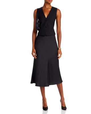 Satin Midi Slip Skirt - Exclusive