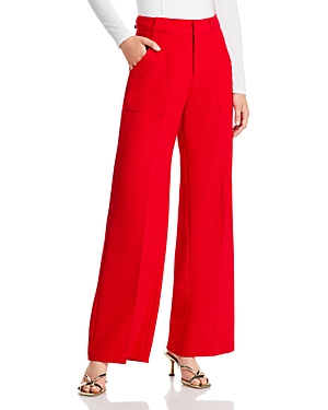 Aqua Wide Leg Trousers - 100% Exclusive In Red