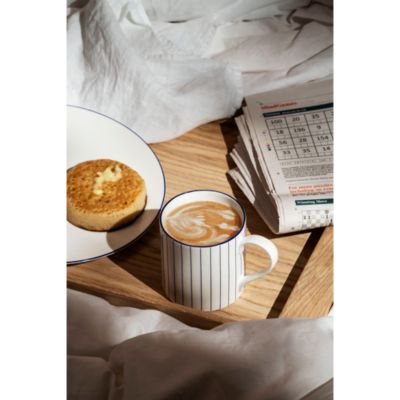 Pinstripe Cobalt Large Mug, Set of 2