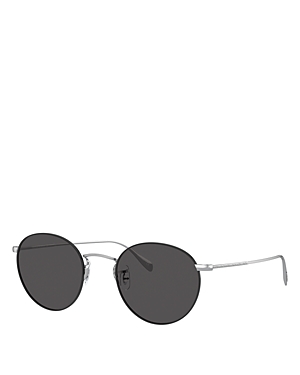 Shop Oliver Peoples Coleridge Sunglasses, 50mm In Silver/gray Solid