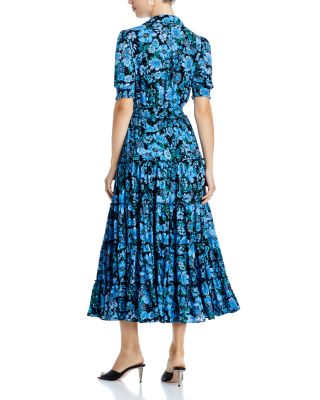 tahari maxi dress Tahari Retro Floral Maxi Dress In Retro Floral Swirl