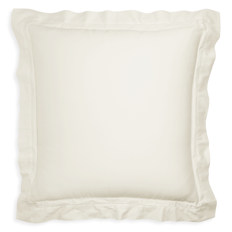 Frette Essentials Doppio Ajour Euro Sham In Milk