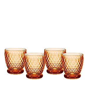 Villeroy & Boch Boston Double Old-fashioned Glass, Set Of 4 In Apricot