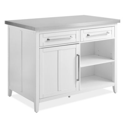 Crosley Silvia Stainless Steel Top Kitchen Island