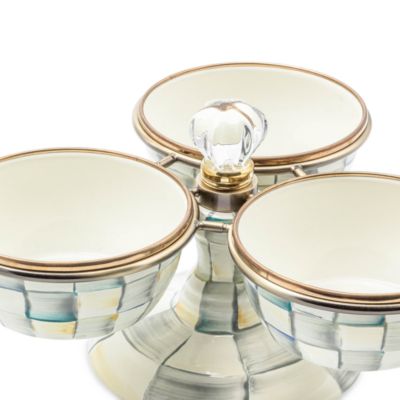 Sterling Check Enamel Triplicity