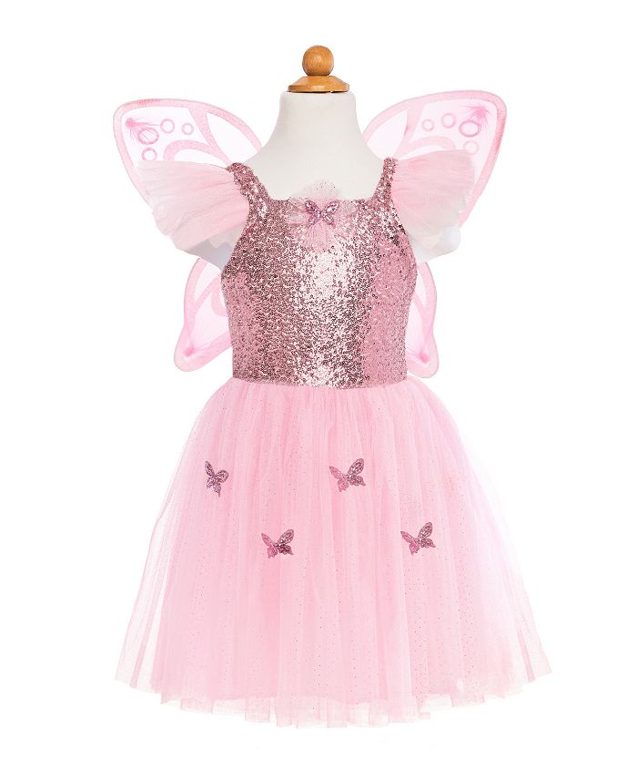 Great Pretenders Pink Sequins Butterfly Dress & Wings Costume - Ages 5 ...