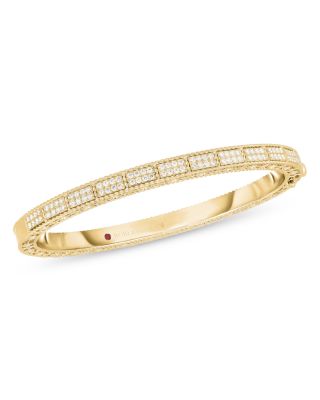 Roberto Coin - 18K Yellow Gold Diamond Mosaic Bangle Bracelet