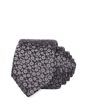 HUGO BOSS FLORAL SILK SKINNY TIE