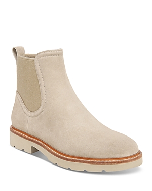 Vince Rue Suede Chelsea Ankle Boots In Cobble Stone