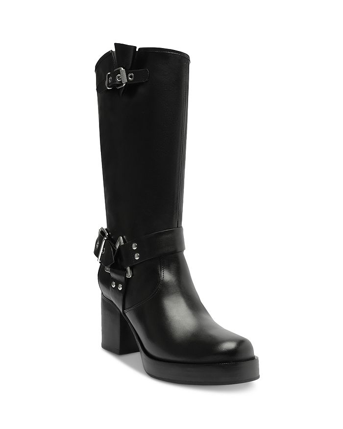 SCHUTZ Women's Kiara Harness Studded Strap High Heel Boots | Bloomingdale's