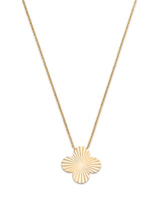 Alberto Amati - 14K Yellow Gold Flower Pendant Necklace, 17"