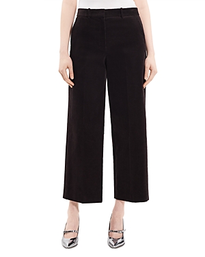 Shop Theory Cropped Relaxed Fit Pants In Mink