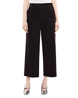 Theory Cropped Straight-leg Corduroy Pants In Mink