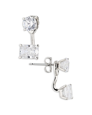 Nadri A La Carte Ear Jackets In Rhodium Plated Or 18k Gold Plated In Silver