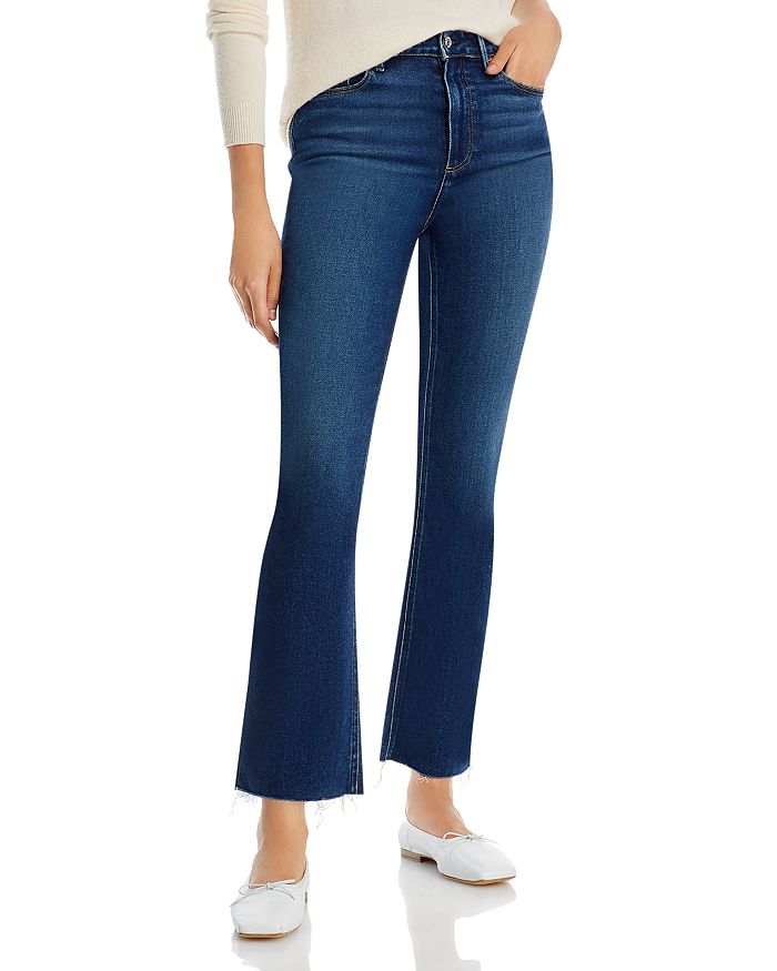 PAIGE Claudine High Rise Seamed Flare Hem Ankle Jeans in Sketchbook ...