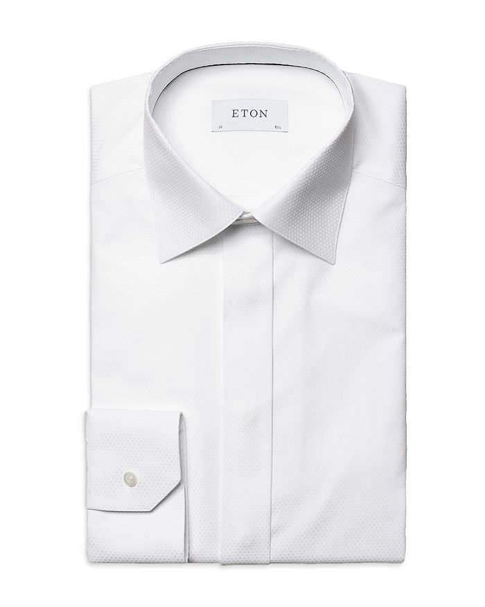 Eton Contemporary Fit Pin-Dot Piqué Formal Shirt | Bloomingdale's