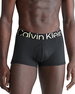 Shop Calvin Klein Future Shift Stretch Mid Rise Logo Waistband Boxer Briefs In Black