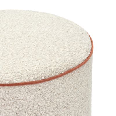 Wylie Cylinder Fabric Ottoman