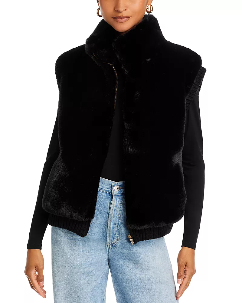 Surell Faux Fur Zip Vest