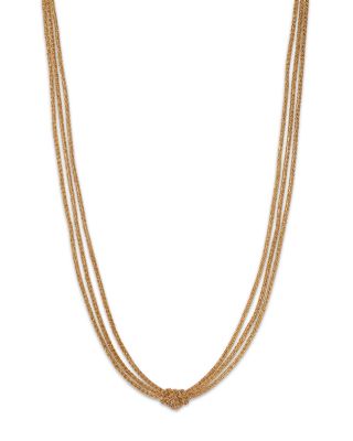 Alberto Amati - 14K Yellow Gold Multi Layer Mesh Knotted Collar Necklace, 18"